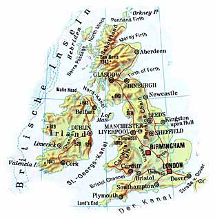 Karte England Karte England